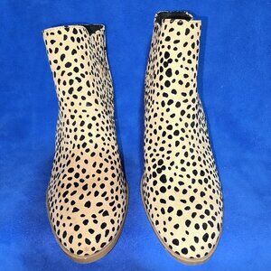 Maurice Booties Faux Seuede Leopard Dot Size 7
